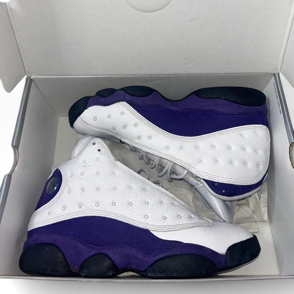 Nike Air Jordan Retro 13 XIII Lakers White Court Purple Size US8 w/box